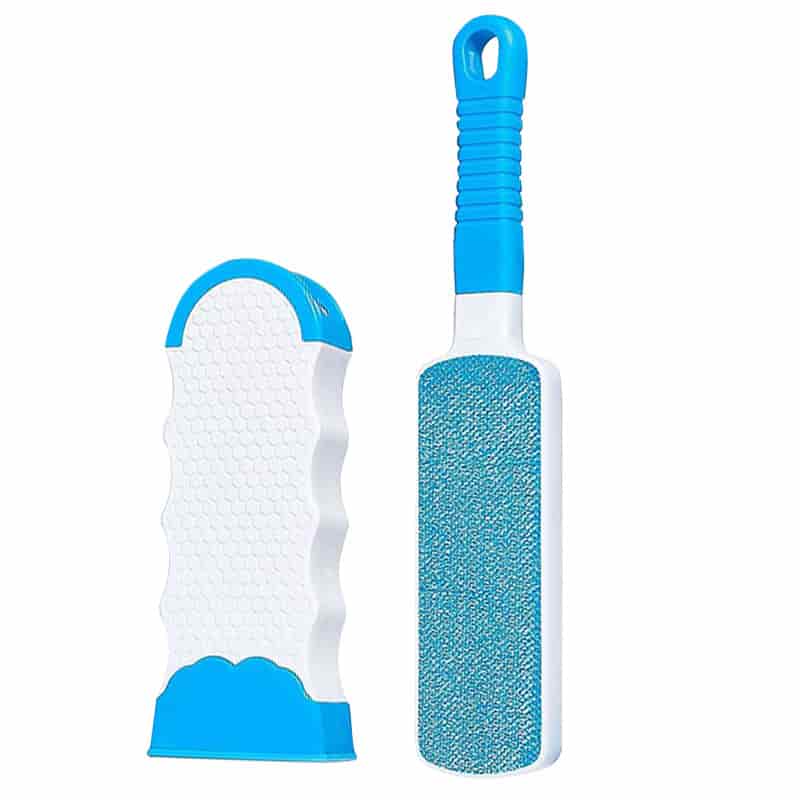 CLEAN WORLD Reusable Double‑Sided Lint Brush, ABS+Polyester Hair Remover for Clothing, Pets & Sofa Cleaning
