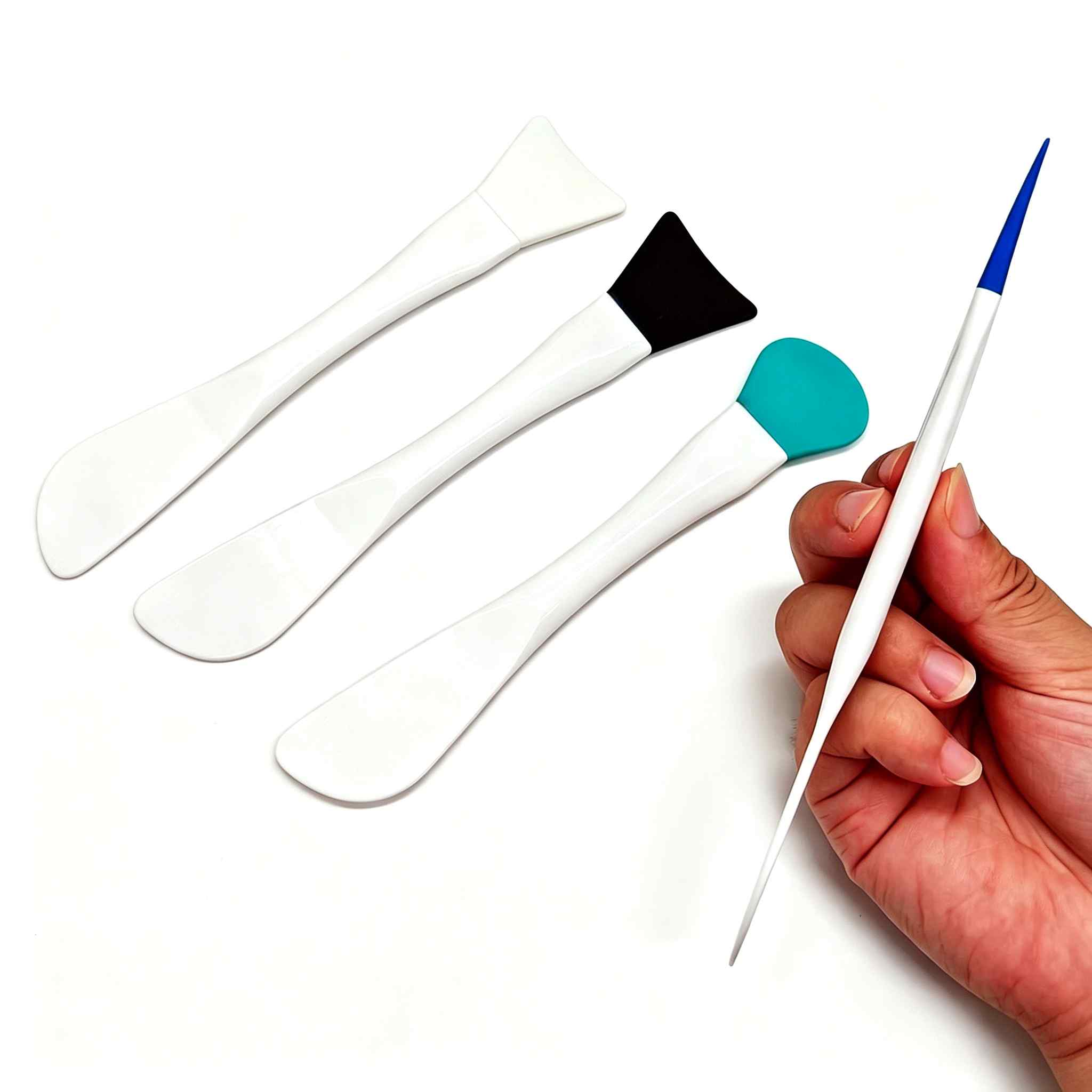 CLEAN WORLD Dual-ended Silicone Face Mask Brush & Spatula - Reusable, Multi-functional Beauty Tool for Mask Mixing & Application