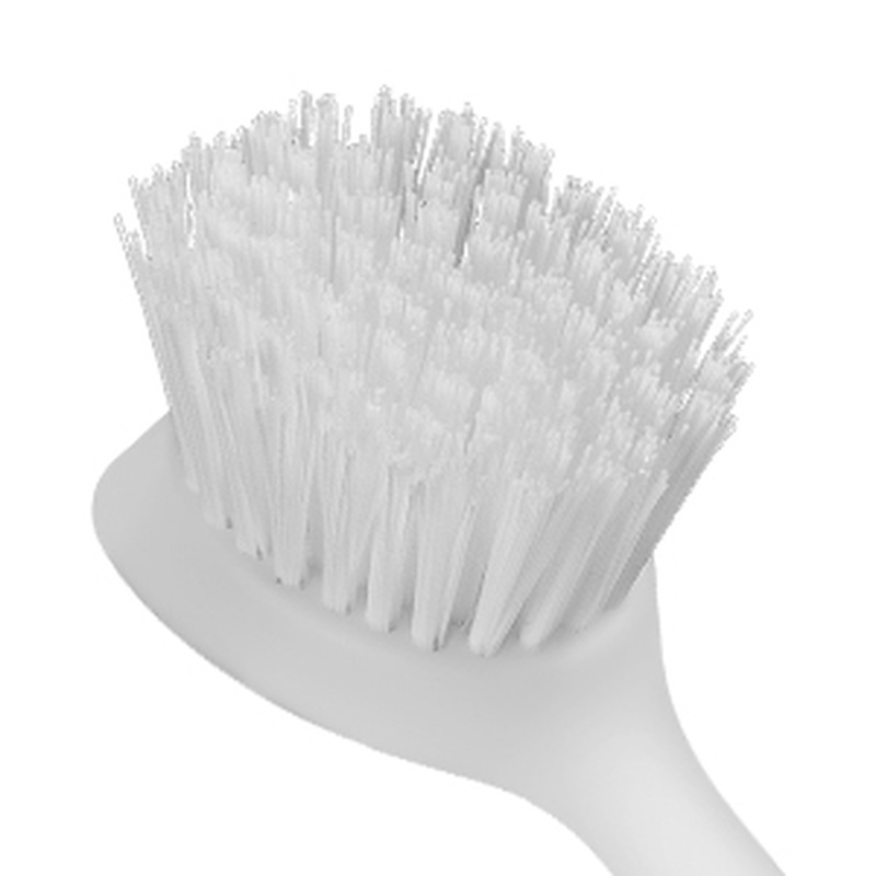 CLEAN WORLD Kitchen Pot and Bowl Brush Dish Brush with Handle, Dish Scrub Brush with Built-in Scraper, Nylon Dish Scrubber, Kitchen Brushes for Dishes,Pots, Pans and Sinks 2 Pack