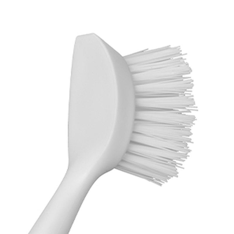 CLEAN WORLD Kitchen Pot and Bowl Brush Dish Brush with Handle, Dish Scrub Brush with Built-in Scraper, Nylon Dish Scrubber, Kitchen Brushes for Dishes,Pots, Pans and Sinks 2 Pack
