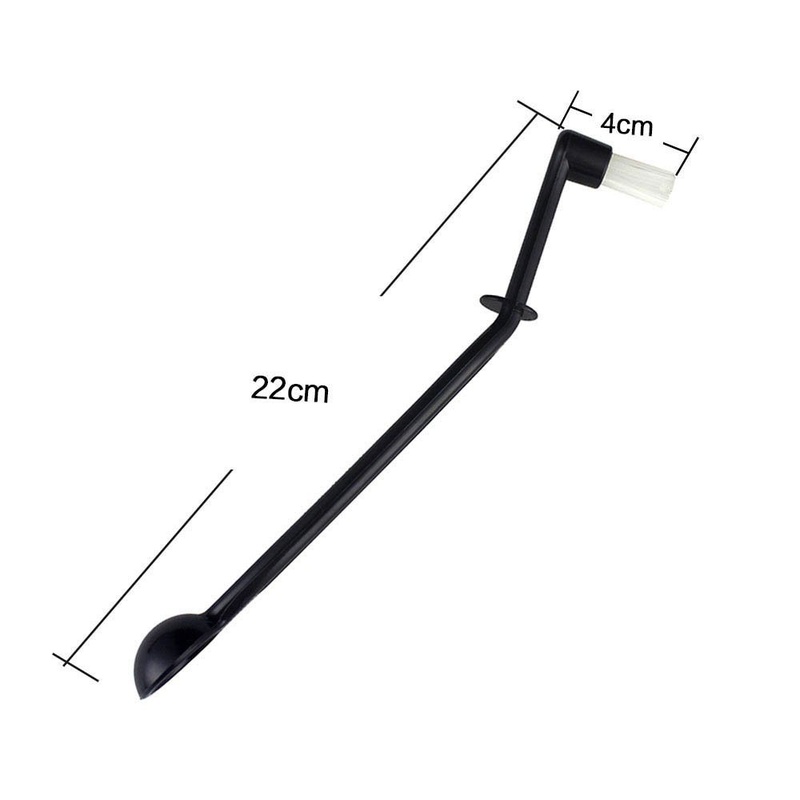 CLEAN WORLD Kitchen Coffee Powder Brush Coffee Machine Brush Cleaner Nylon Espresso Machine Brush Grinder Brush Coffee Cleaning Tool with Spoon (Pack of 2)