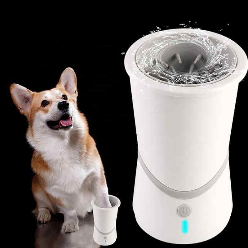 CLEAN WORLD Automatic USB Rechargeable Pet Paw Cleaner Cup, Portable Electric Dog Cat Foot Washer with 1500mAh Lithium Battery