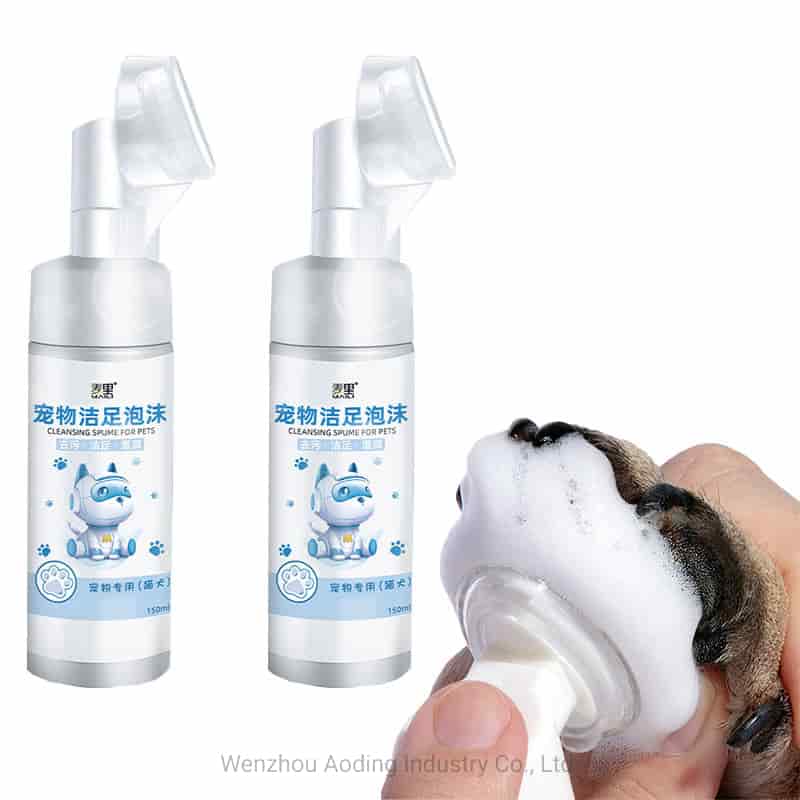 CLEAN WORLD Wholesale Customizable Rinse‑Free Pet Paw Care Foam Shampoo, 100% Natural Gentle Disinfecting Deodorizing Cleaner for Dogs Cats Birds Small Animals