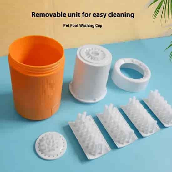 CLEAN WORLD Intelligent Automatic Dog Paw Cleaning Cup, Durable ABS Material Portable Pet Foot Washer