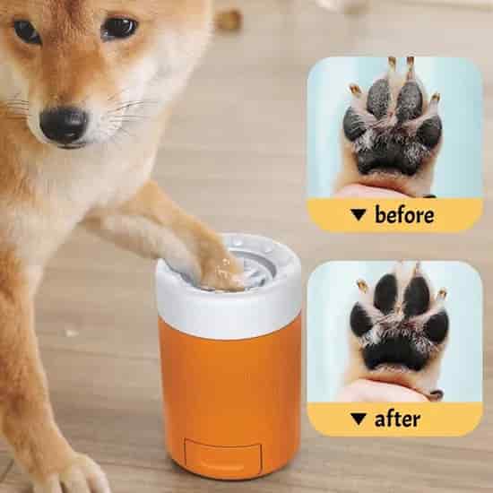 CLEAN WORLD Intelligent Automatic Dog Paw Cleaning Cup, Durable ABS Material Portable Pet Foot Washer