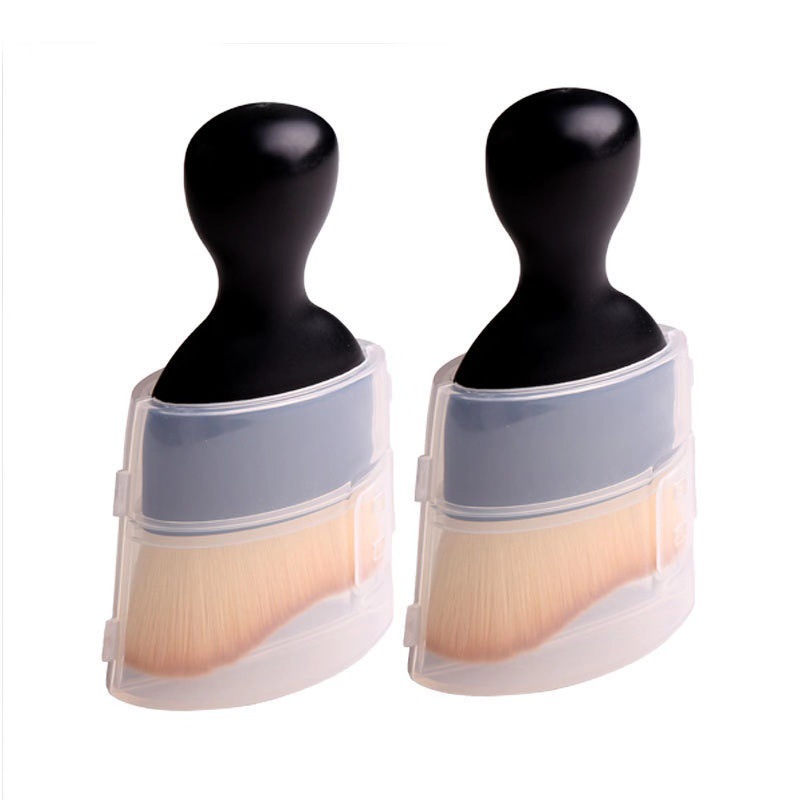 CLEAN WORLD Curved Edge Foundation Brush, Soft Bristle Makeup Brush for Flawless Blending & Contouring