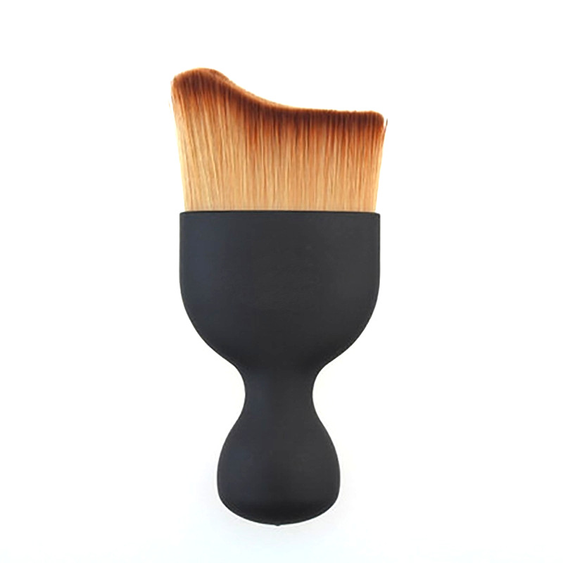 CLEAN WORLD Curved Edge Foundation Brush, Soft Bristle Makeup Brush for Flawless Blending & Contouring