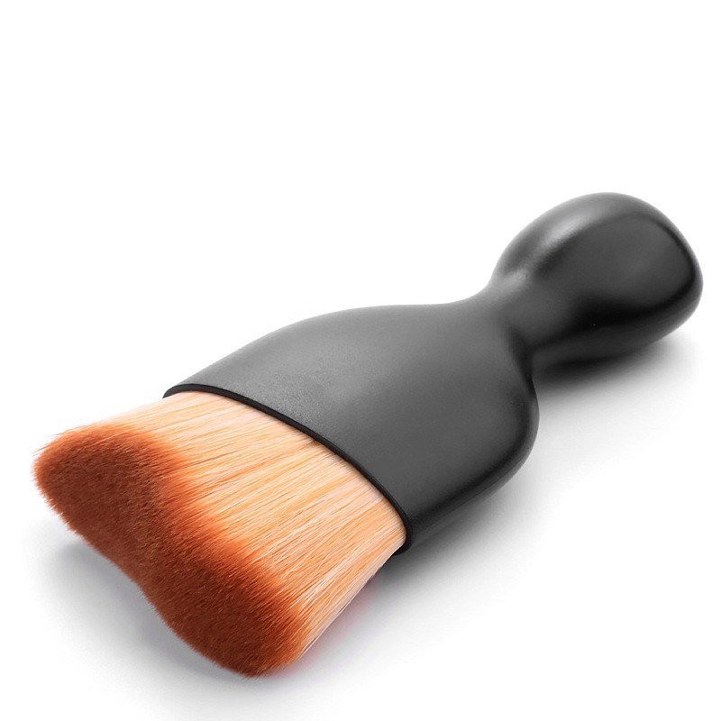 CLEAN WORLD Curved Edge Foundation Brush, Soft Bristle Makeup Brush for Flawless Blending & Contouring