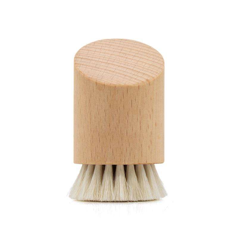 CLEAN WORLD Premium Natural Beech Wood Facial Cleansing Brush | Gentle Goat Bristles for Deep, Eco-Friendly Skincare