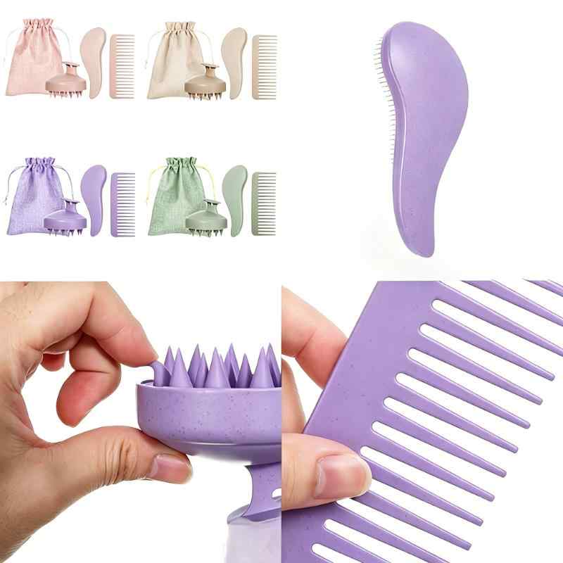 CLEAN WORLD Complete Hair Care Brush Set | Detangle, Massage, and Style Your Hair with Ease