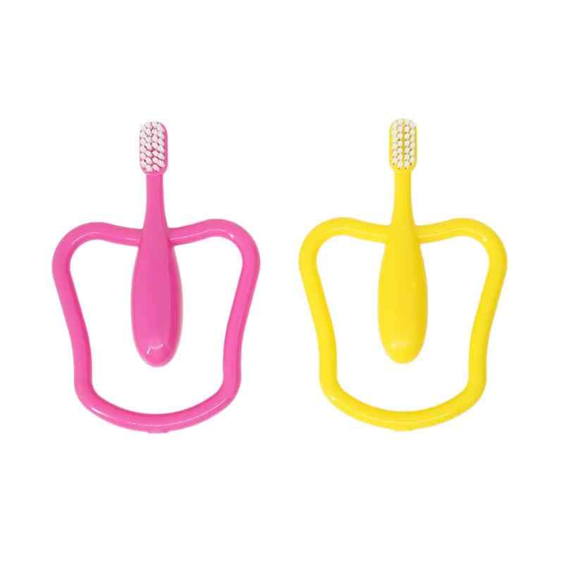CLEAN WORLD Toddler Safety Training Toothbrush - BPA-Free PP Handle, Ultra-Soft Bristles, Anti-Slip Design for First Time Brushing