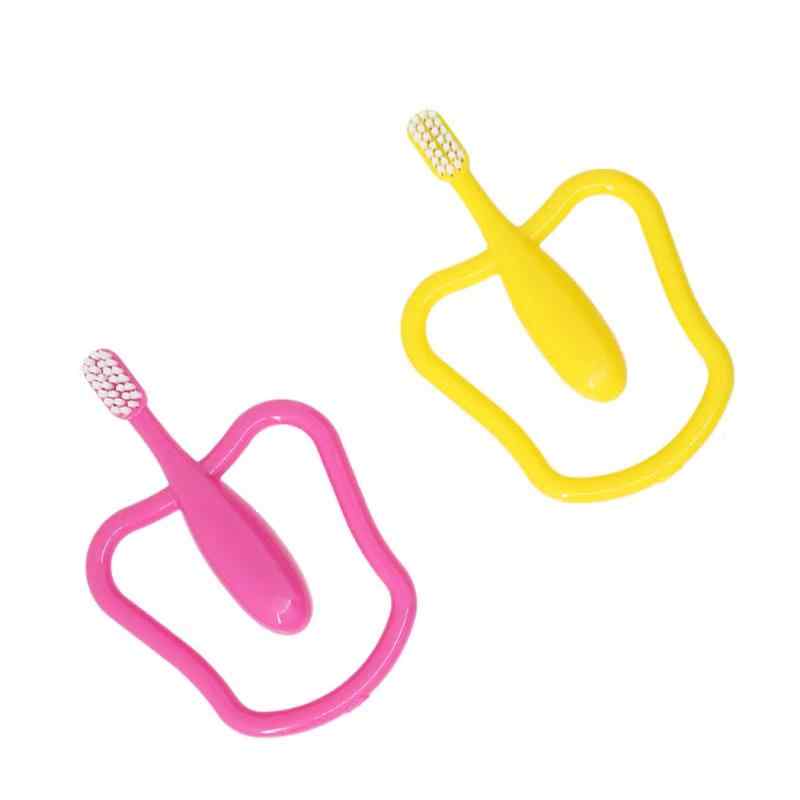 CLEAN WORLD Toddler Safety Training Toothbrush - BPA-Free PP Handle, Ultra-Soft Bristles, Anti-Slip Design for First Time Brushing