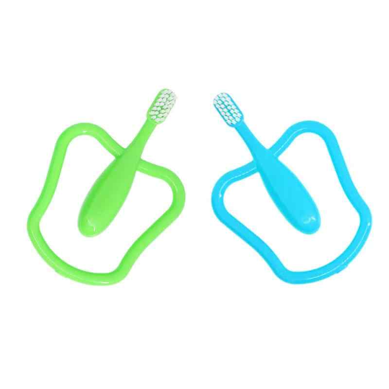 CLEAN WORLD Toddler Safety Training Toothbrush - BPA-Free PP Handle, Ultra-Soft Bristles, Anti-Slip Design for First Time Brushing