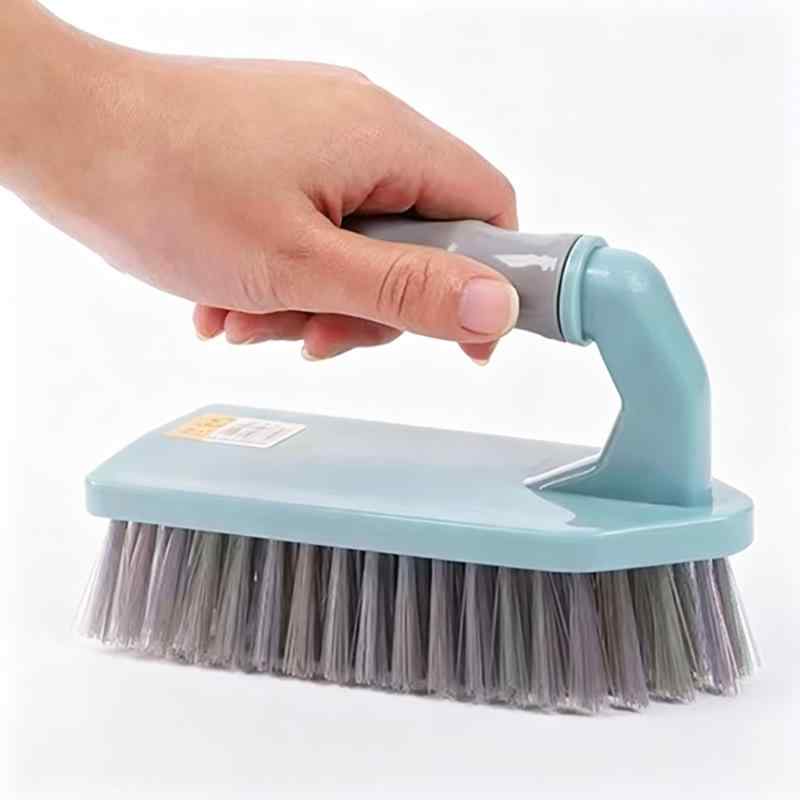 CLEAN WORLD Ergonomic Multi-Surface Scrub Brush - Soft Yet Stiff Bristles, Comfort Grip Handle for Deep Cleaning
