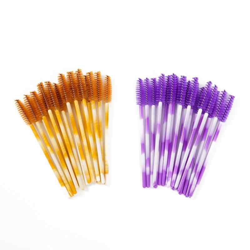 CLEAN WORLD Premium Disposable Mascara Wands - Versatile Spoolie Brushes for Eyelash Extensions, Brow Grooming and Makeup Application