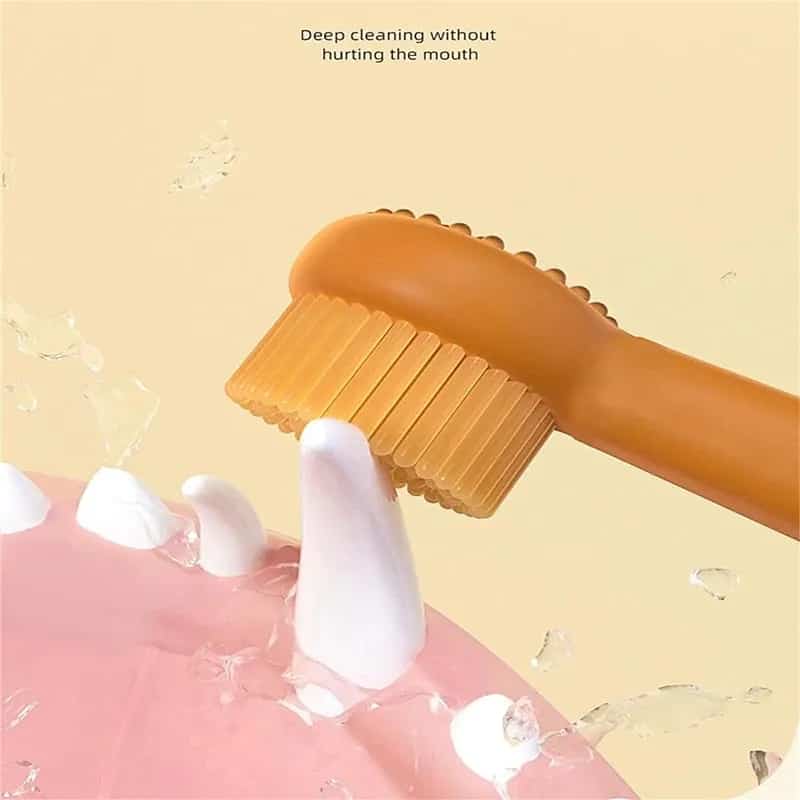 CLEAN WORLD Wholesale Soft Silicone Pet Toothbrush Set, Teeth Tongue Cleaning Whitening Brush for Dogs Cats Small Animals