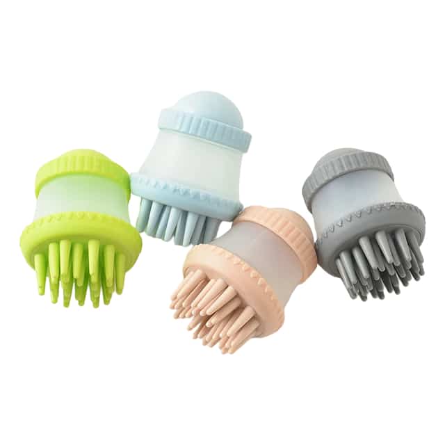 CLEAN WORLD Wholesale Silicone‑Rubber Pet Bath Brush, Gentle Squeezable Soap Bubble Massage Tool for Dogs Cats