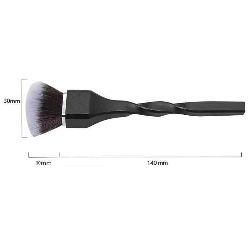 CLEAN WORLD Spiral Twist Handle Foundation Makeup Brush, Soft Goat Hair Angled Face Brush for Blending Liquid Cream Powder Cosmetics