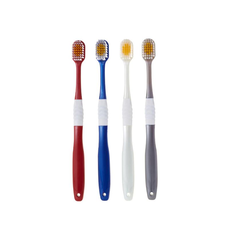 CLEAN WORLD Adult Soft Nylon Bristle Toothbrush, Non‑Slip PP Handle Manual Interdental Toothbrush for Deep Oral Cleaning, Multiple Colors Available