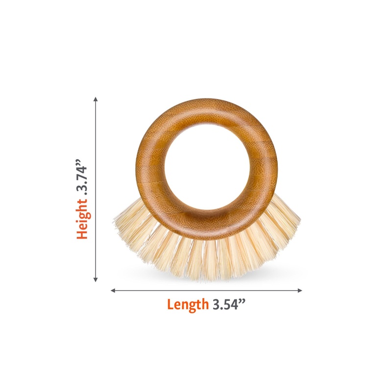 CLEAN WORLD Kitchen   The Ring - Bamboo Vegetable and Fruit Cleaning Brush - A Versatile Food Scrubber for Potatoes, Mushrooms, and Veggies