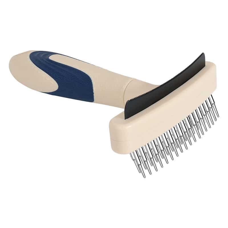 CLEAN WORLD OEM 2‑in‑1 Pet Undercoat Rake Brush, Professional Dematting & Deshedding Grooming Comb for Dogs Cats