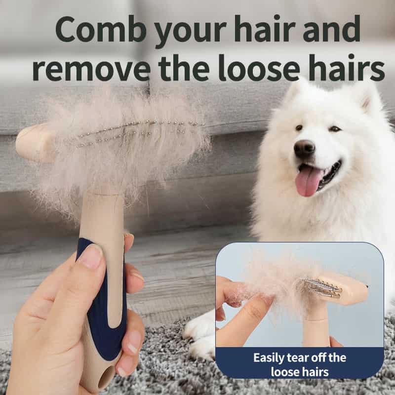 CLEAN WORLD OEM 2‑in‑1 Pet Undercoat Rake Brush, Professional Dematting & Deshedding Grooming Comb for Dogs Cats