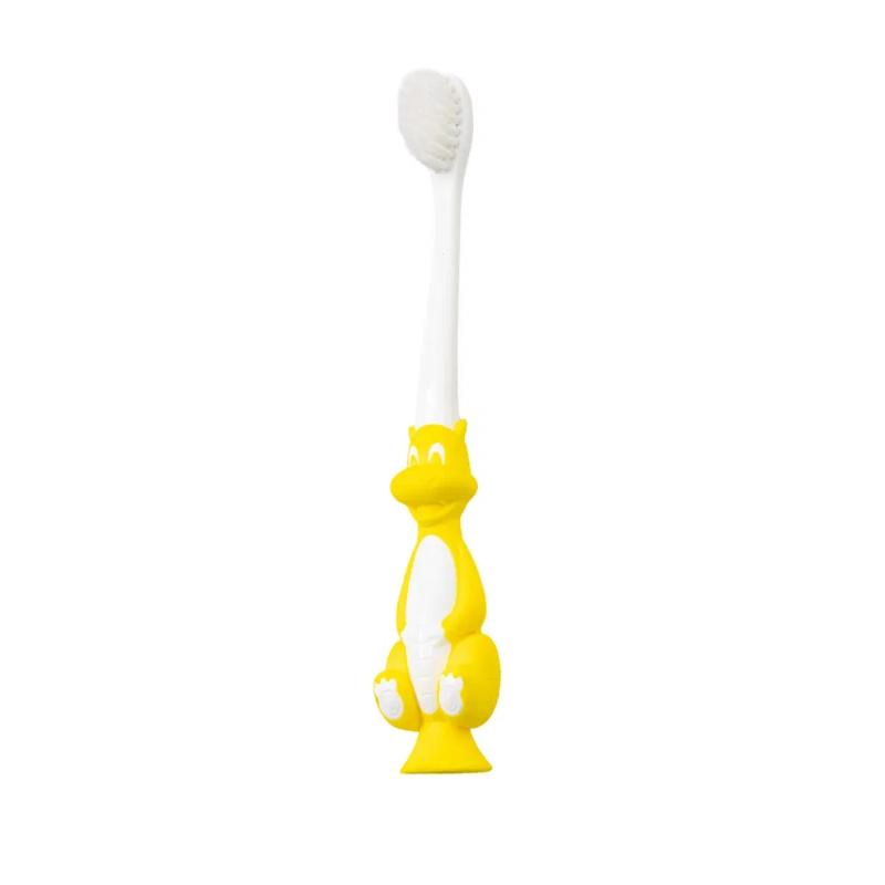 CLEAN WORLD Customizable Cartoon Dinosaur Children Toothbrush | Soft PBT Bristles Eco‑Friendly Kids Tooth Brush