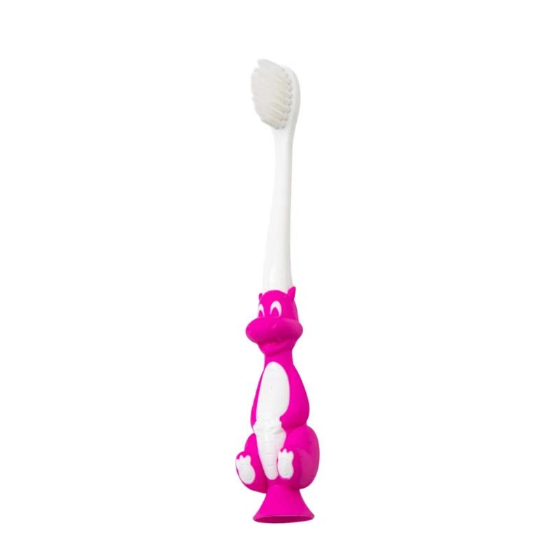 CLEAN WORLD Customizable Cartoon Dinosaur Children Toothbrush | Soft PBT Bristles Eco‑Friendly Kids Tooth Brush