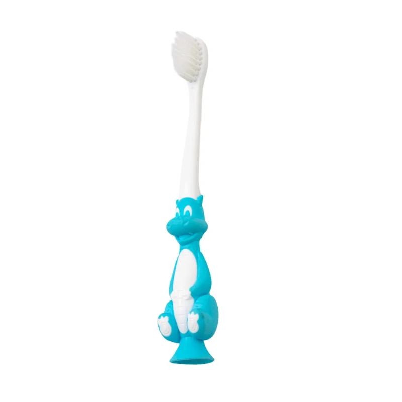 CLEAN WORLD Customizable Cartoon Dinosaur Children Toothbrush | Soft PBT Bristles Eco‑Friendly Kids Tooth Brush