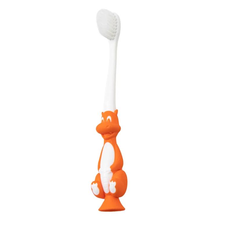 CLEAN WORLD Customizable Cartoon Dinosaur Children Toothbrush | Soft PBT Bristles Eco‑Friendly Kids Tooth Brush