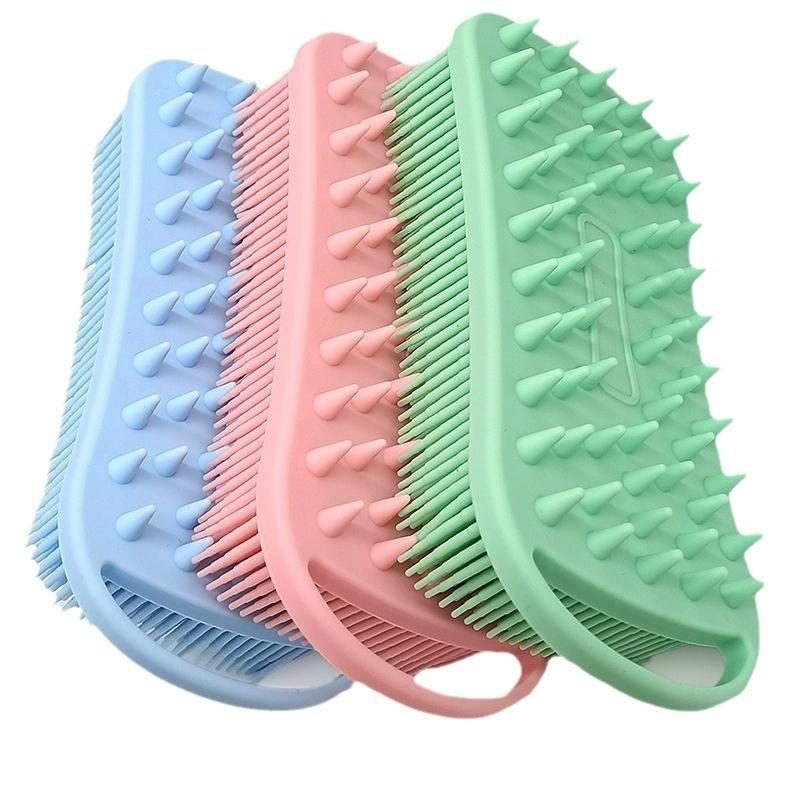 CLEAN WORLD OEM ODM Double‑Sided Silicone Baby Bath Brush | Infant Sensory Integration Training Touch Brush for Shower & Hair Washing