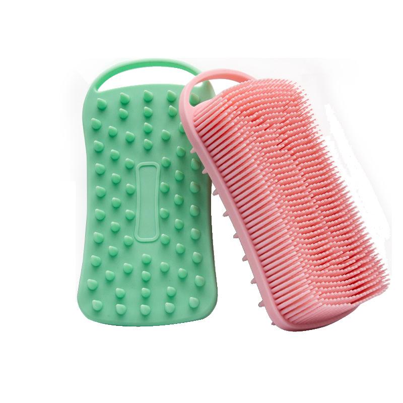 CLEAN WORLD OEM ODM Double‑Sided Silicone Baby Bath Brush | Infant Sensory Integration Training Touch Brush for Shower & Hair Washing
