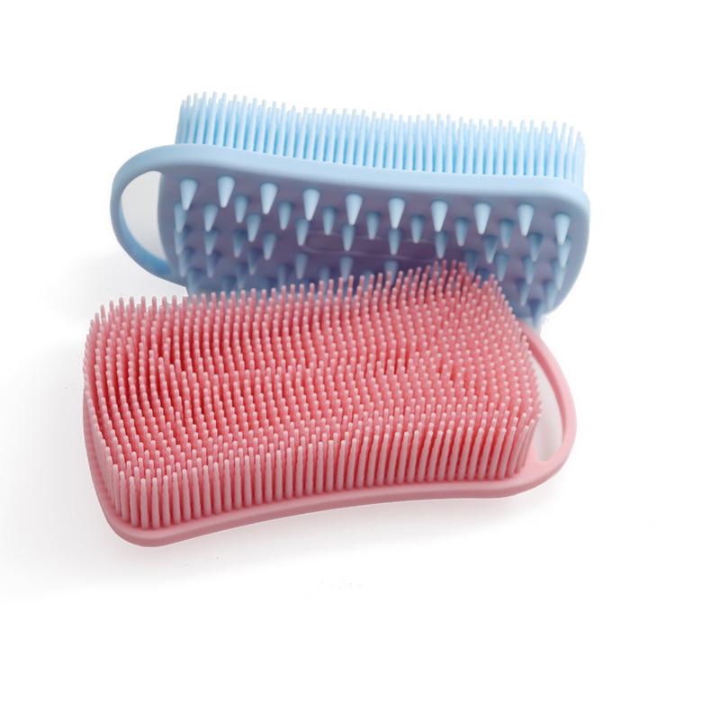 CLEAN WORLD OEM ODM Double‑Sided Silicone Baby Bath Brush | Infant Sensory Integration Training Touch Brush for Shower & Hair Washing
