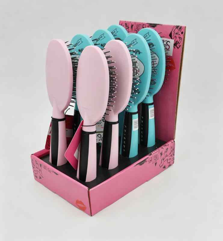 CLEAN WORLD Soft Air Cushion Paddle Hair Brush, ABS Plastic Salon Hair Brush with UV Printing, Gentle Detangling Hair Comb for Home & Salon Use