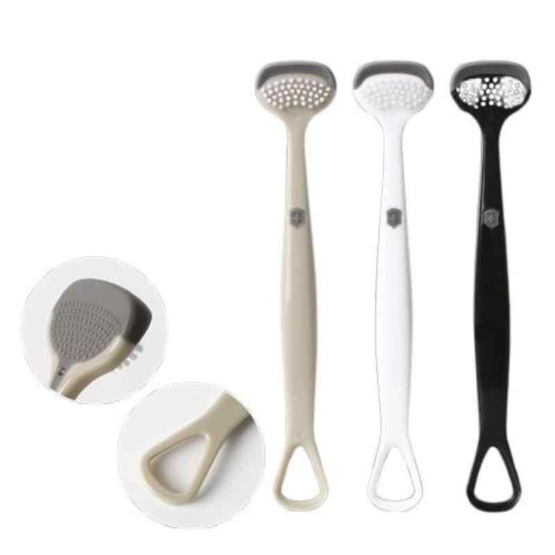 CLEAN WORLD Multifunctional 3‑in‑1 Tongue Cleaner Scraper, Food‑Grade Silicone Soft Tongue Coating Cleaning Brush, Ergonomic Oral Care Tool for Fresh Breath & Bad Breath Removal