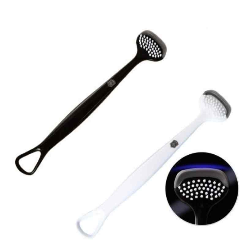 CLEAN WORLD Multifunctional 3‑in‑1 Tongue Cleaner Scraper, Food‑Grade Silicone Soft Tongue Coating Cleaning Brush, Ergonomic Oral Care Tool for Fresh Breath & Bad Breath Removal
