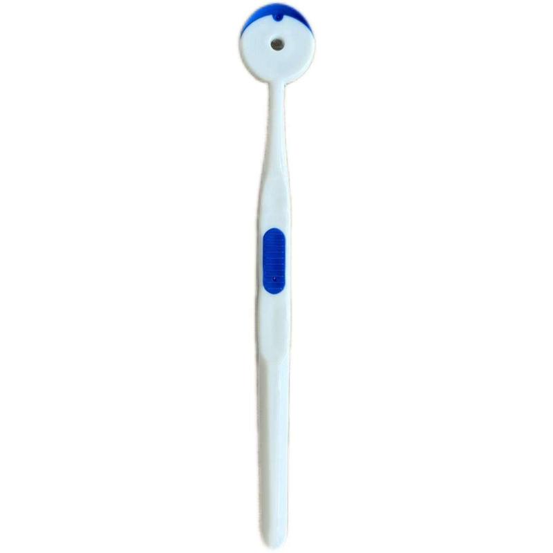 CLEAN WORLD Private Label PP+TPE Tongue Cleaner Brush, 19.4cm Portable Plastic Dental Scraper for Bad Breath Removal, Customizable Oral Care Tool