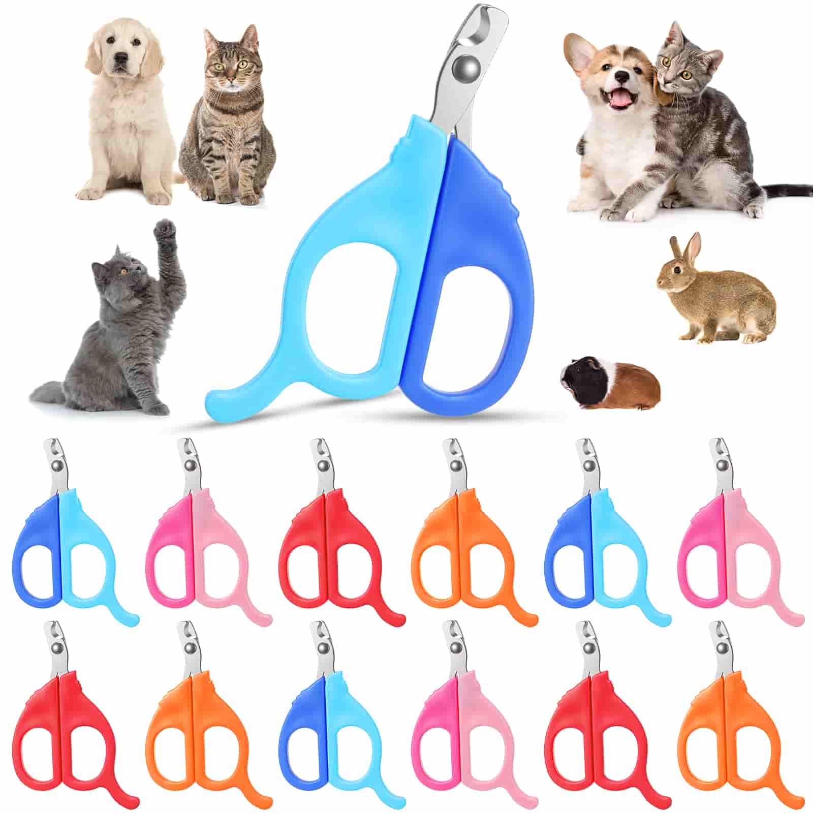 CLEAN WORLD Round Edge Blade Pet Nail Cutter, Safe Grooming Tool for Small Dogs and Cats