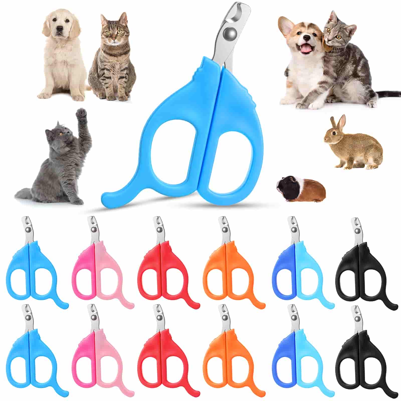 CLEAN WORLD Wholesale 9-Pack Pet Nail Clippers, Custom Logo Bulk Dog Nail Trimmers for Retailers