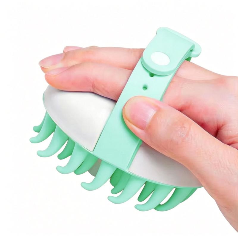CLEAN WORLD Handheld Silicone Scalp Massager Brush | Eco‑Friendly PP Material Hair Shampoo Brush for Daily Scalp Care