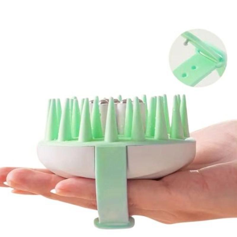 CLEAN WORLD Handheld Silicone Scalp Massager Brush | Eco‑Friendly PP Material Hair Shampoo Brush for Daily Scalp Care
