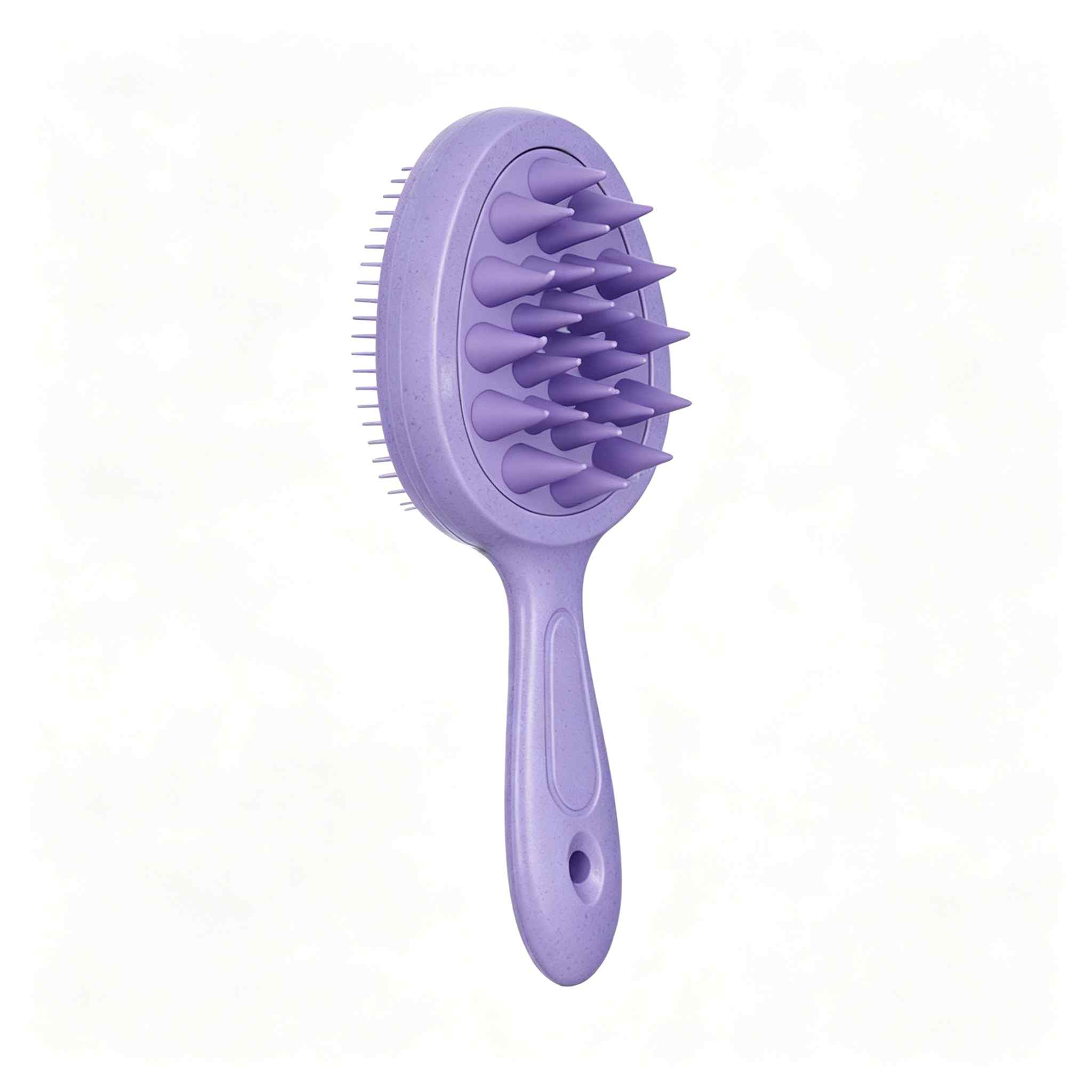 CLEAN WORLD Dual‑Purpose Scalp Massage Shampoo Brush | Eco‑Friendly Wheat Straw Double‑Sided Hair Wash Comb for Home Hair Styling