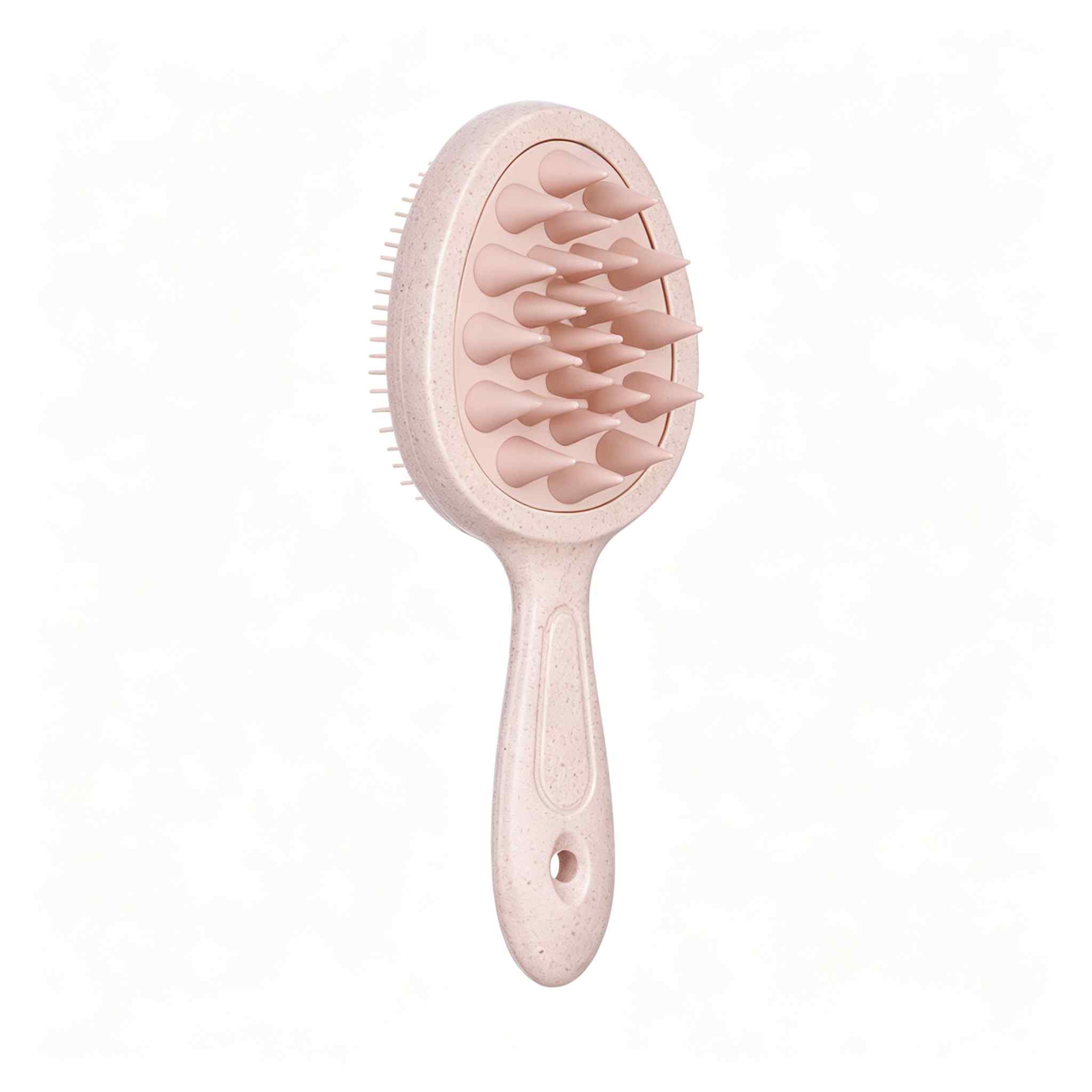 CLEAN WORLD Dual‑Purpose Scalp Massage Shampoo Brush | Eco‑Friendly Wheat Straw Double‑Sided Hair Wash Comb for Home Hair Styling