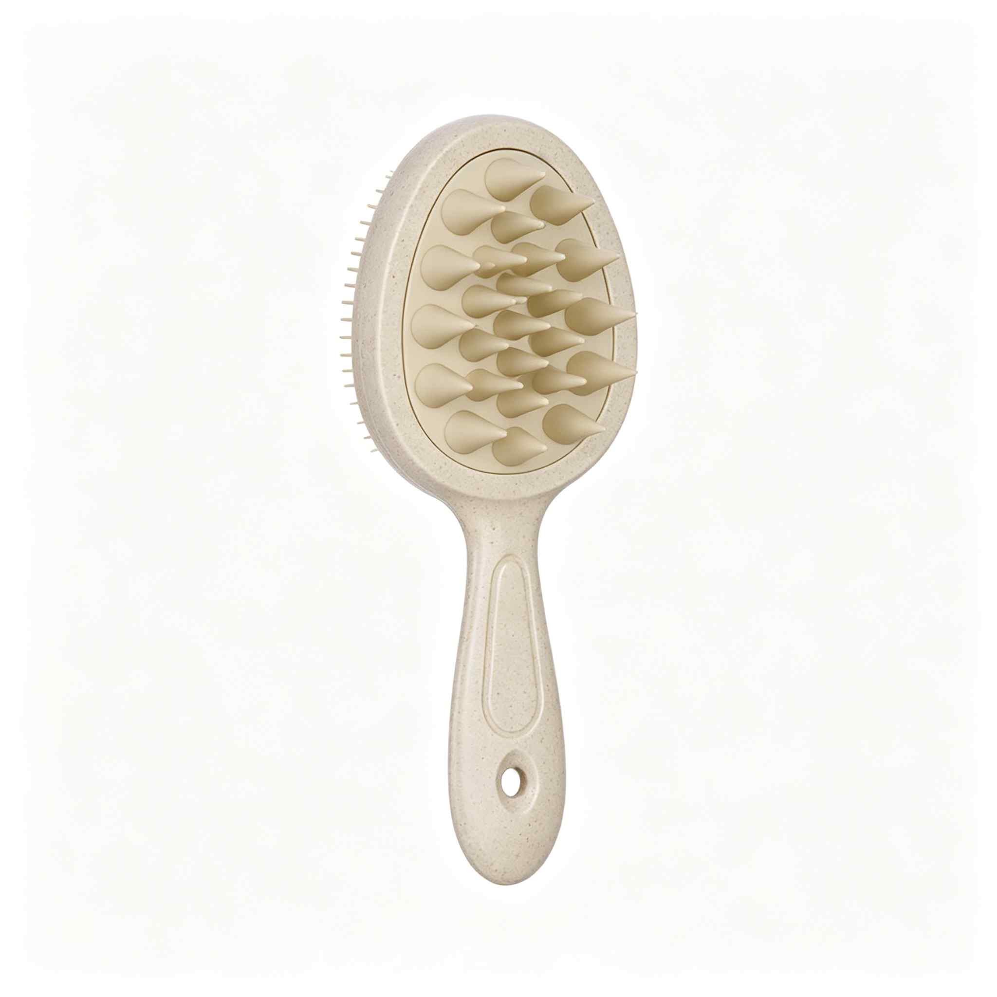 CLEAN WORLD Dual‑Purpose Scalp Massage Shampoo Brush | Eco‑Friendly Wheat Straw Double‑Sided Hair Wash Comb for Home Hair Styling