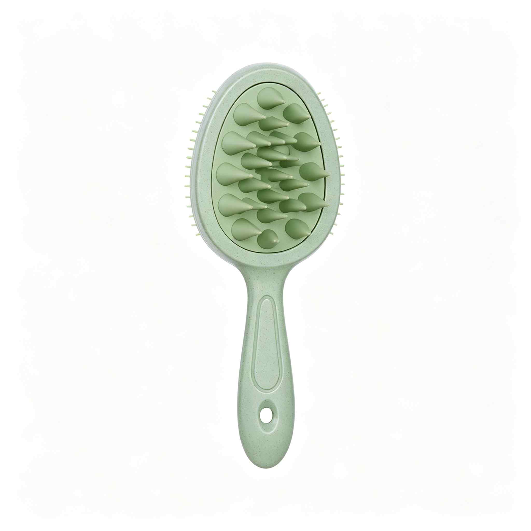 CLEAN WORLD Dual‑Purpose Scalp Massage Shampoo Brush | Eco‑Friendly Wheat Straw Double‑Sided Hair Wash Comb for Home Hair Styling