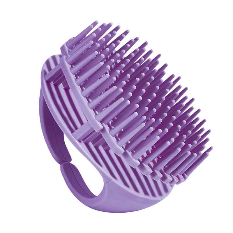 CLEAN WORLD Custom Logo Soft Silicone Shampoo Brush, Hand‑Held Scalp Massage Comb, Gentle Hair Scrubber for Deep Scalp Cleaning, Dandruff Removal