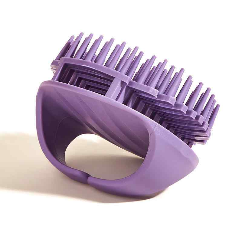 CLEAN WORLD Custom Logo Soft Silicone Shampoo Brush, Hand‑Held Scalp Massage Comb, Gentle Hair Scrubber for Deep Scalp Cleaning, Dandruff Removal