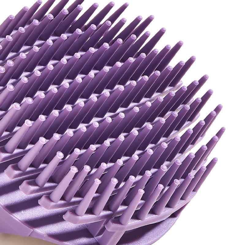 CLEAN WORLD Custom Logo Soft Silicone Shampoo Brush, Hand‑Held Scalp Massage Comb, Gentle Hair Scrubber for Deep Scalp Cleaning, Dandruff Removal