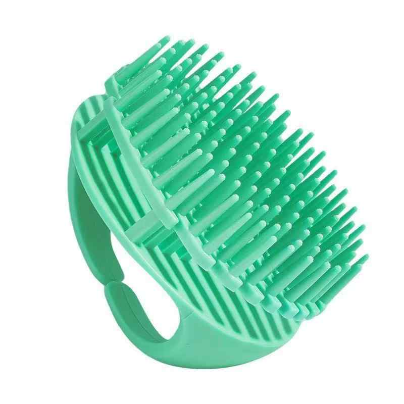 CLEAN WORLD Custom Logo Soft Silicone Shampoo Brush, Hand‑Held Scalp Massage Comb, Gentle Hair Scrubber for Deep Scalp Cleaning, Dandruff Removal