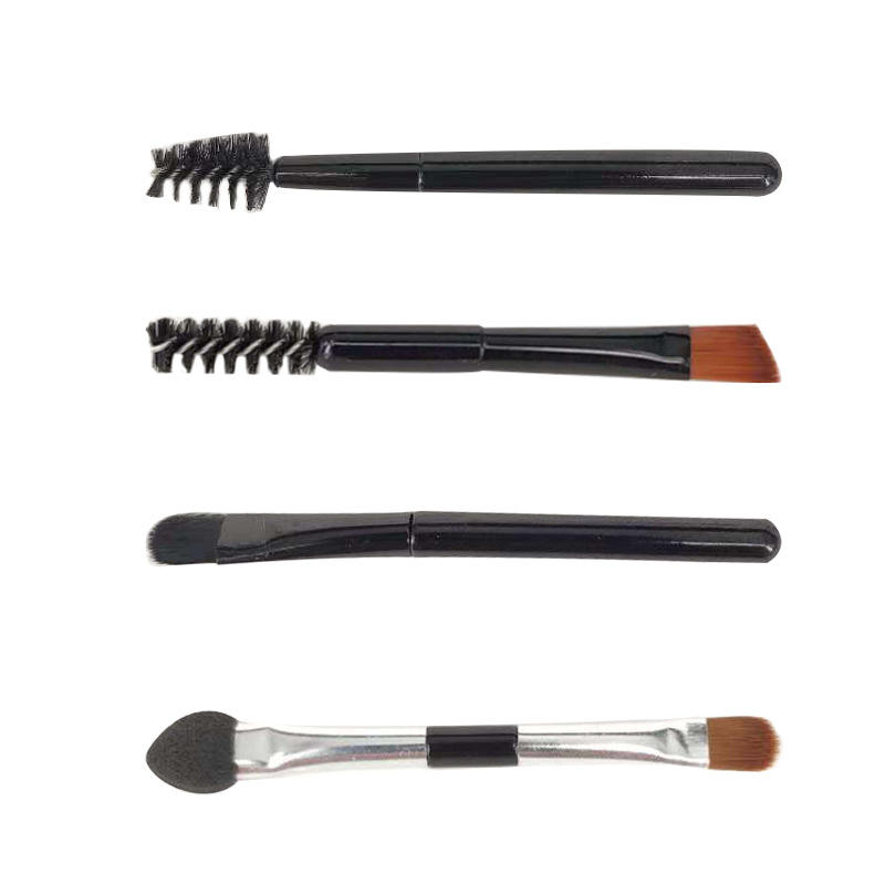 CLEAN WORLD Wholesale Custom Logo Mini Double‑End Eyebrow Brush, Synthetic Fiber Portable Single Brow Eyelash Makeup Brushes for Beginner Use